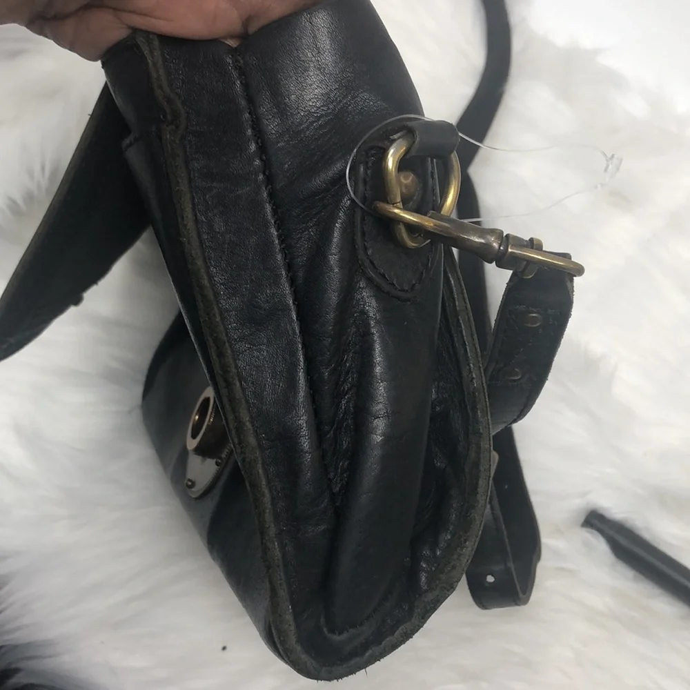 Vintage WILL Leather Goods Crossbody Bag Metal Buckle Adjustable Strap